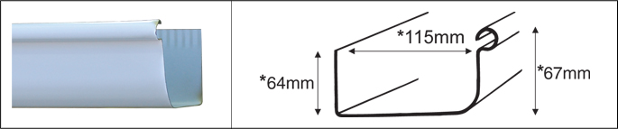 115 Traditional Quad Gutter - Steel