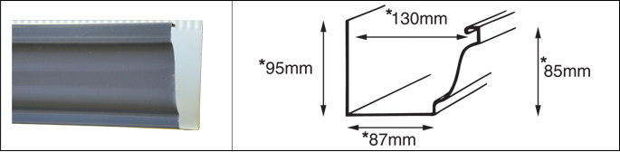 Hi Back Ogee Gutter - Aluminium & Steel